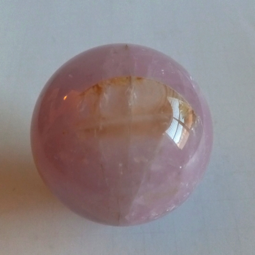 Rose Quartz Crystal Sphere - Picture 6 of 12